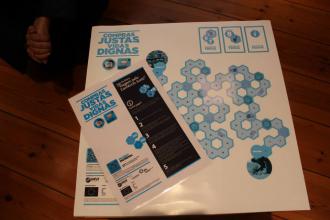 Instalace je realizována v podobě deskové hry na téma fair trade Museo Mundial_PT_Trade_2