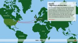 Rote Pfeile stellen die jeweiligen Migrationsbewegungen dar und ein Textfeld informiert den Leser / die Leserin Movements_Migration
