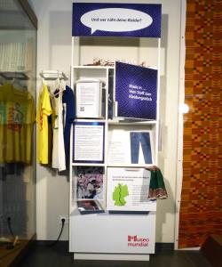 Der interaktive Kleiderschrank in der Draufsicht